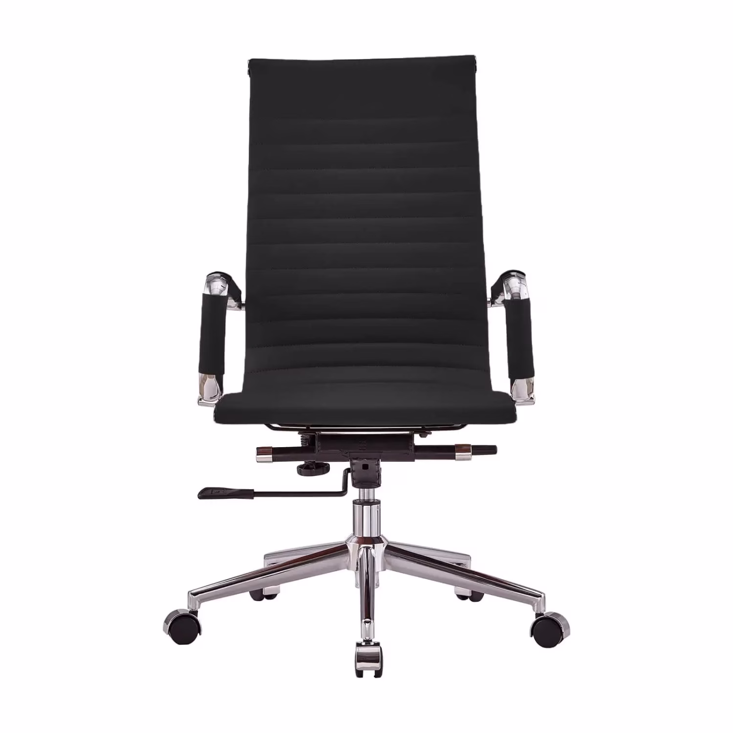 Chaise de bureau en cuir italien à dossier haut - Ergonomie et style professionnel