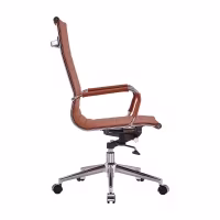 Chaise de bureau en cuir italien à dossier haut - Ergonomie et style professionnel