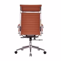 Chaise de bureau en cuir italien à dossier haut - Ergonomie et style professionnel