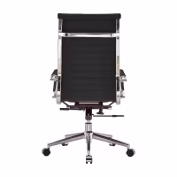 Chaise de bureau en cuir italien à dossier haut - Ergonomie et style professionnel