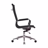 Chaise de bureau en cuir italien à dossier haut - Ergonomie et style professionnel