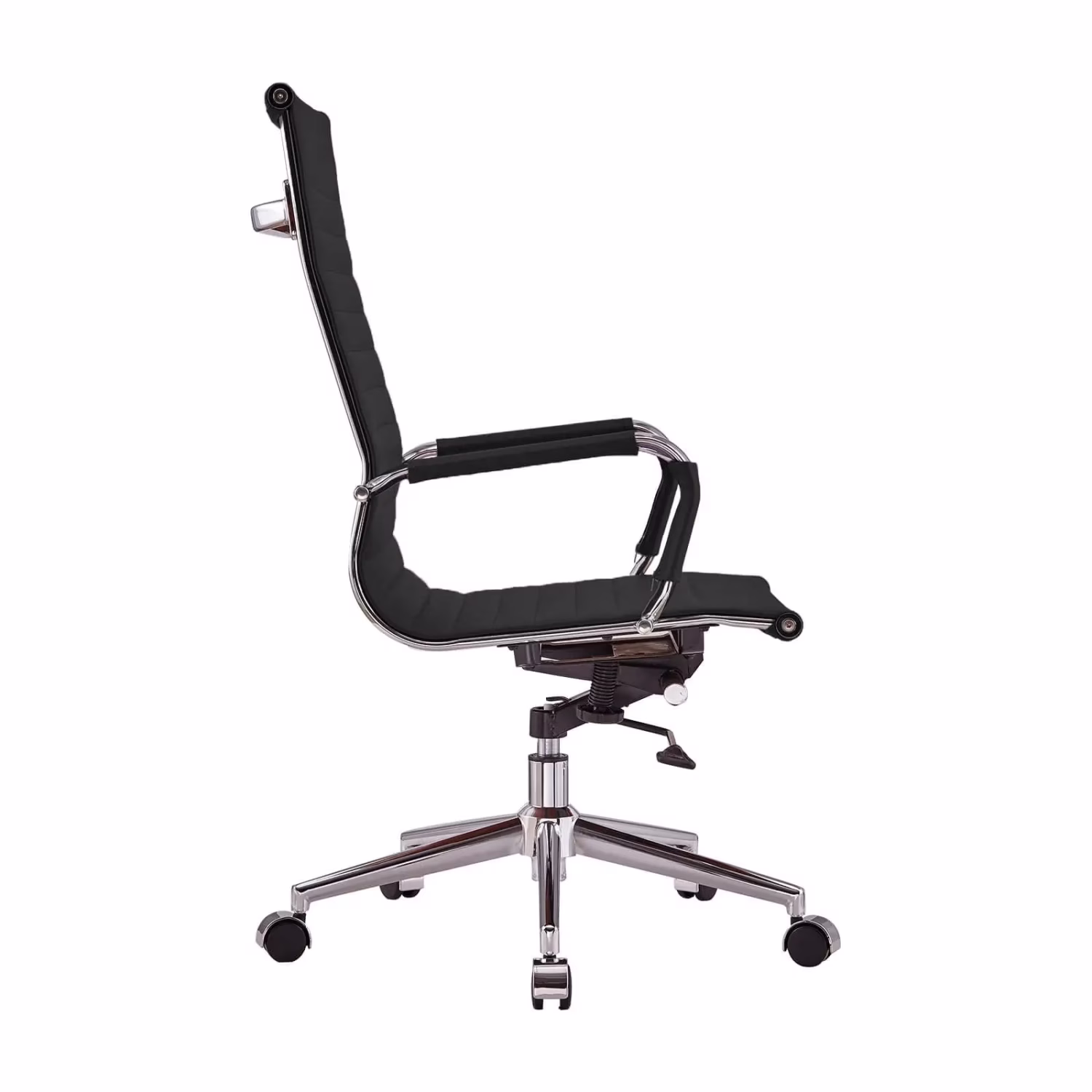 Chaise de bureau en cuir italien à dossier haut - Ergonomie et style professionnel