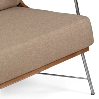 Industriële Sofa Daneu bekleed met katoen - Houten Sofas - Mobelarium