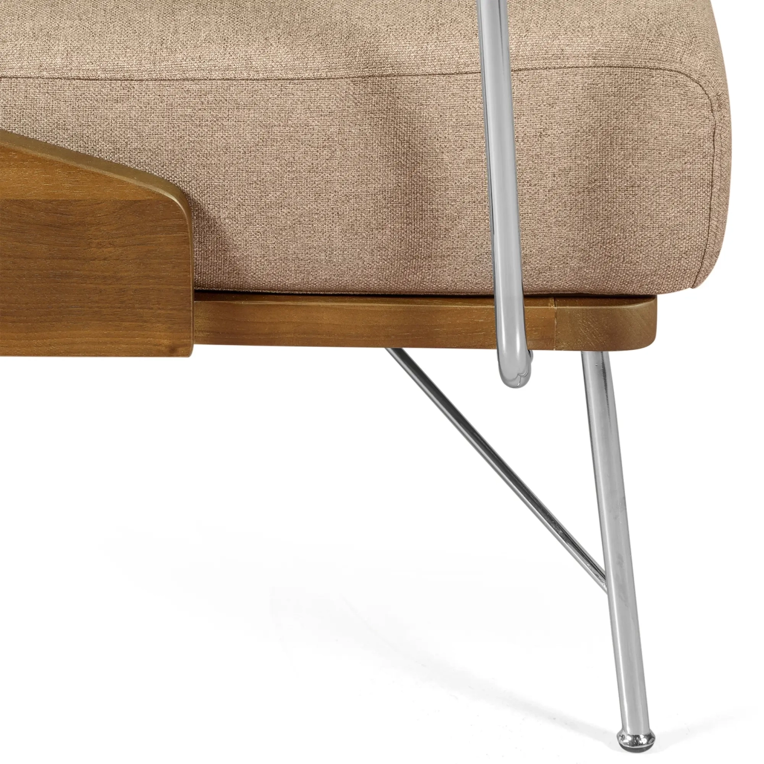 Sofá Industrial Daneu tapizado en algodón-Sofas de Madera-Mueble Design
