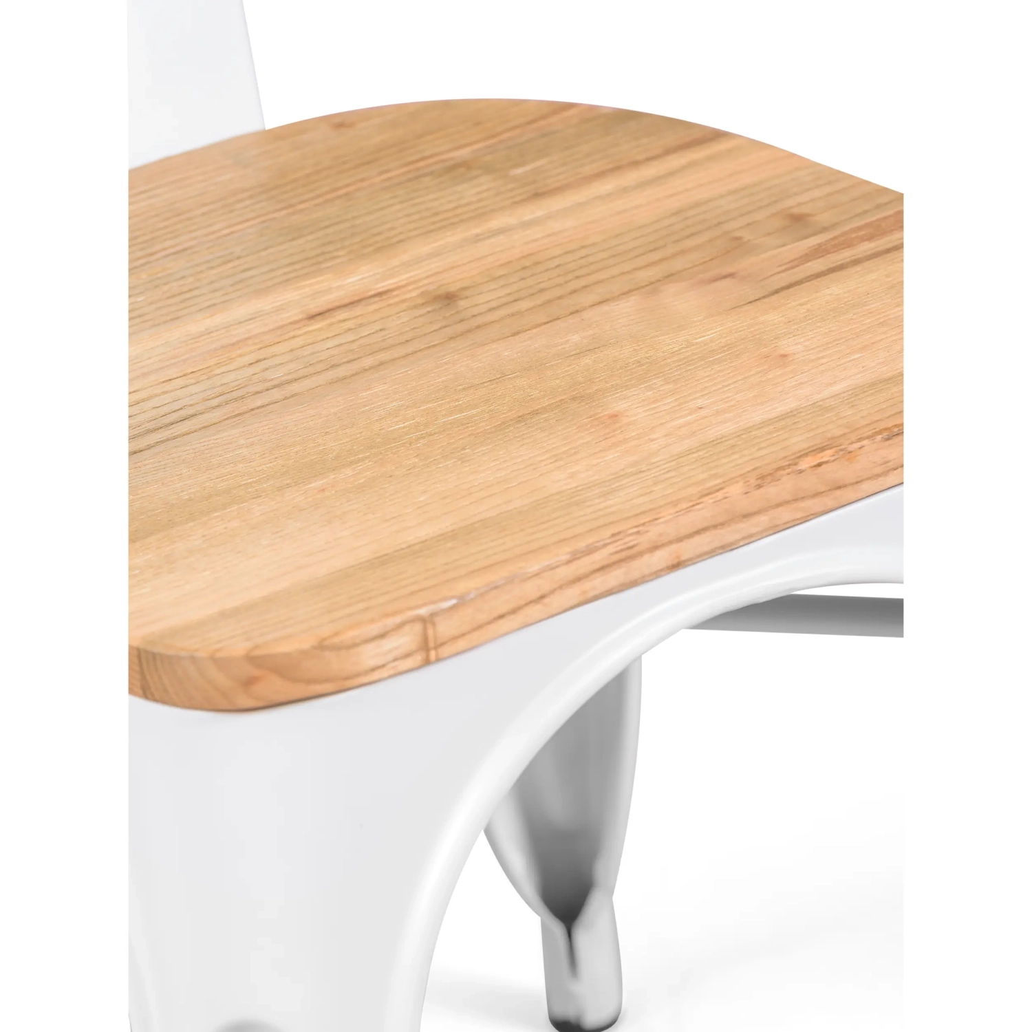 Bistro Arms Wood Chair | Industrial Chair with Armrests and Wooden Seat