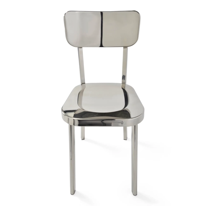 Chaise Delawere en acier inoxydable : Design industriel élégant