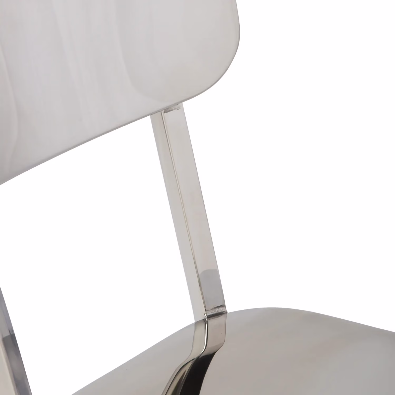 Chaise Delawere en acier inoxydable : Design industriel élégant