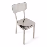 Chaise Delawere en acier inoxydable : Design industriel élégant