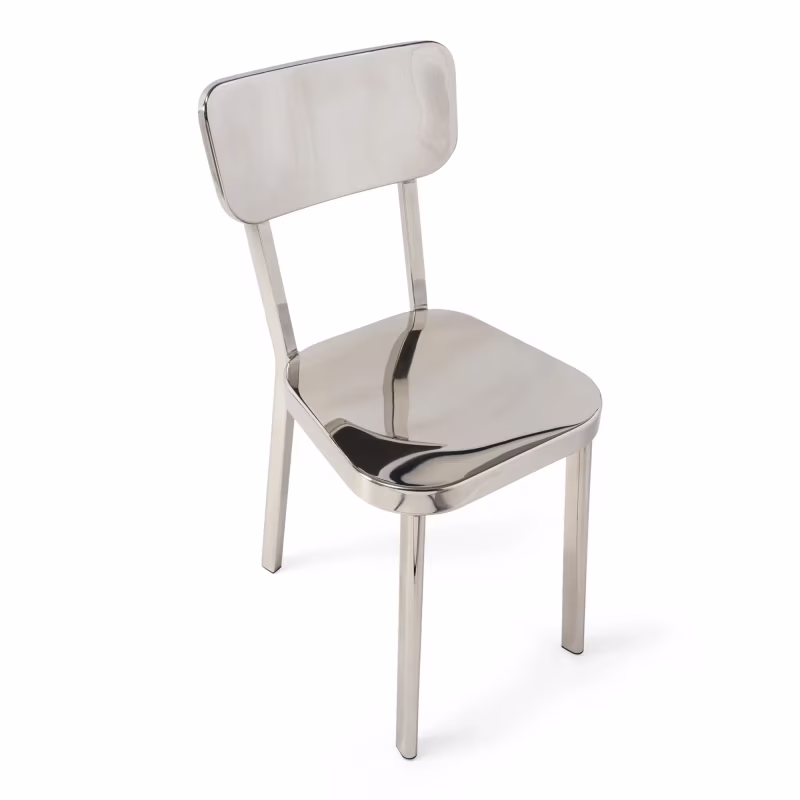 Chaise Delawere en acier inoxydable : Design industriel élégant
