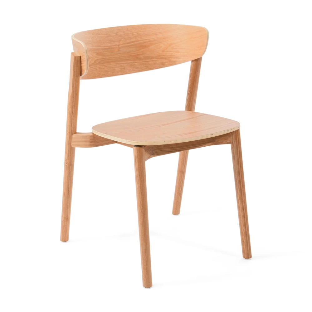 Chaise de salle à manger en frêne naturel Notorius | Design élégant scandinave