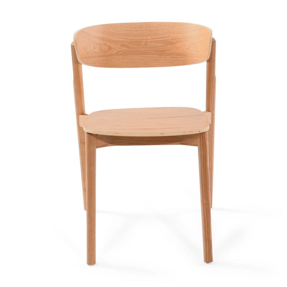 Chaise de salle à manger en frêne naturel Notorius | Design élégant scandinave