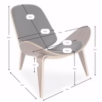 Inspiration Shell CH07 en Noyer - Chaises scandinaves - Meublesconcept