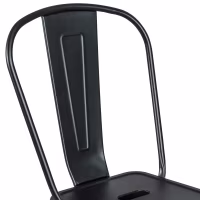 Bistro Tabouret industriel de style avec dossier - Tabourets industriels
