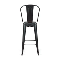 Bistro Style industrial stool with backrest - Industrial stools
