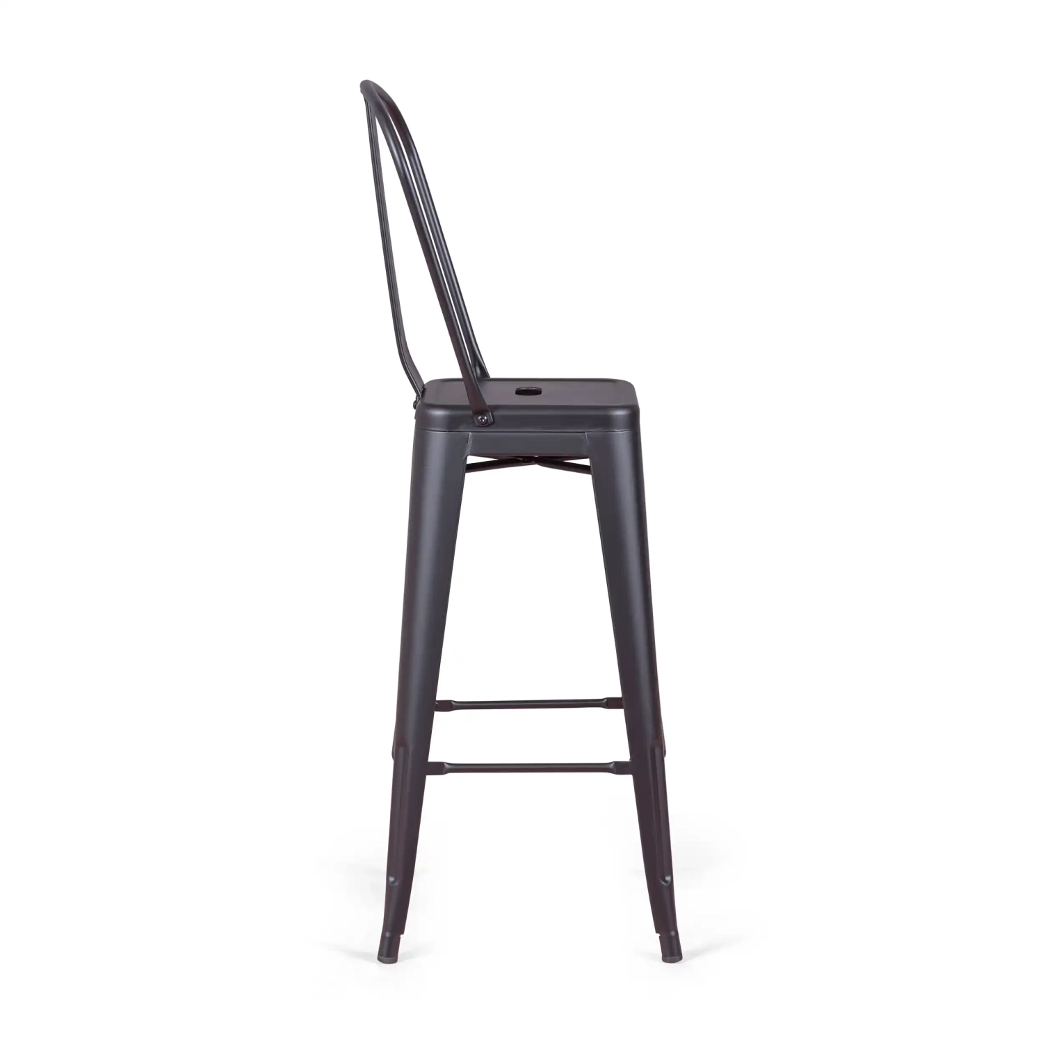 Bistro Style industrial stool with backrest - Industrial stools