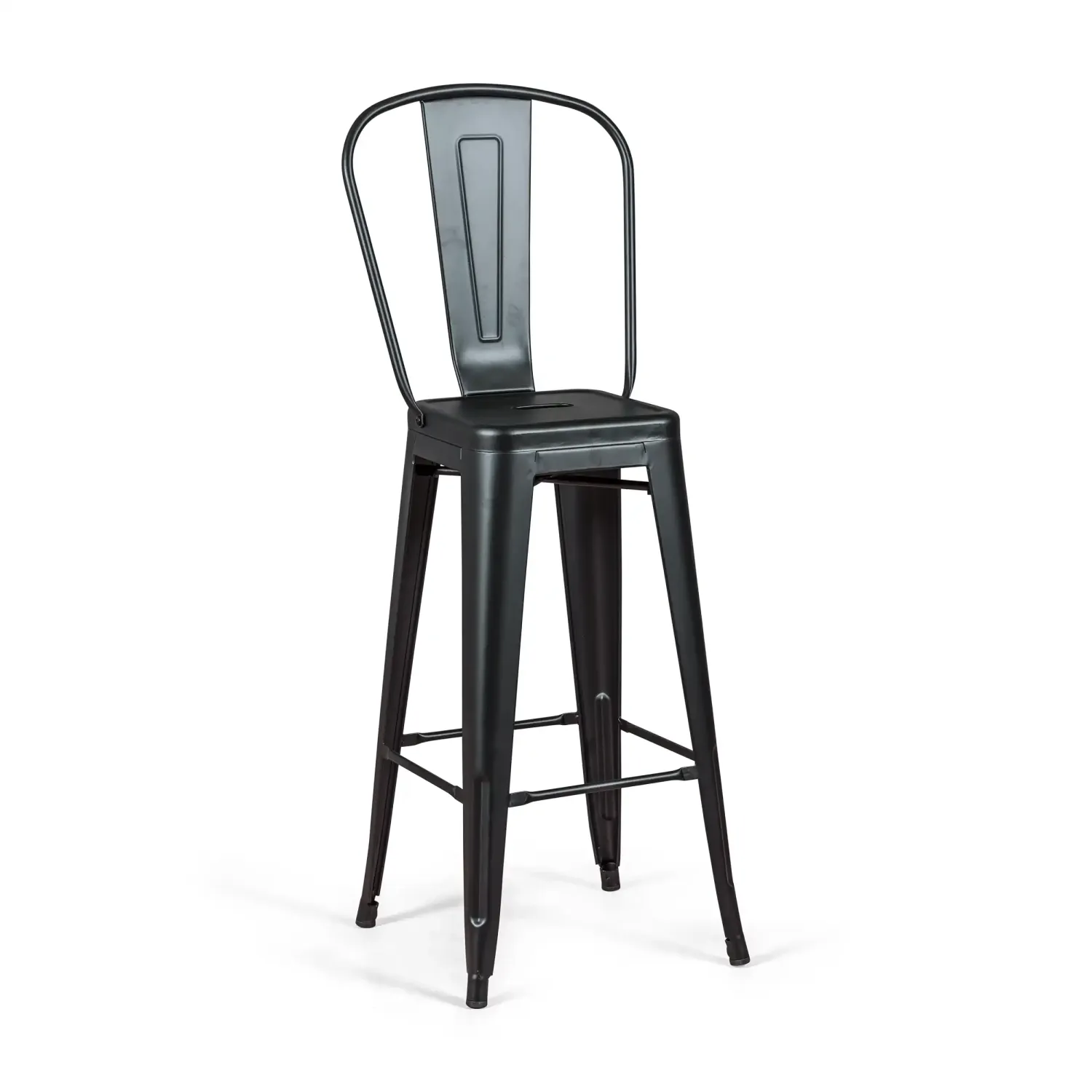 Bistro Tabouret industriel de style avec dossier - Tabourets industriels
