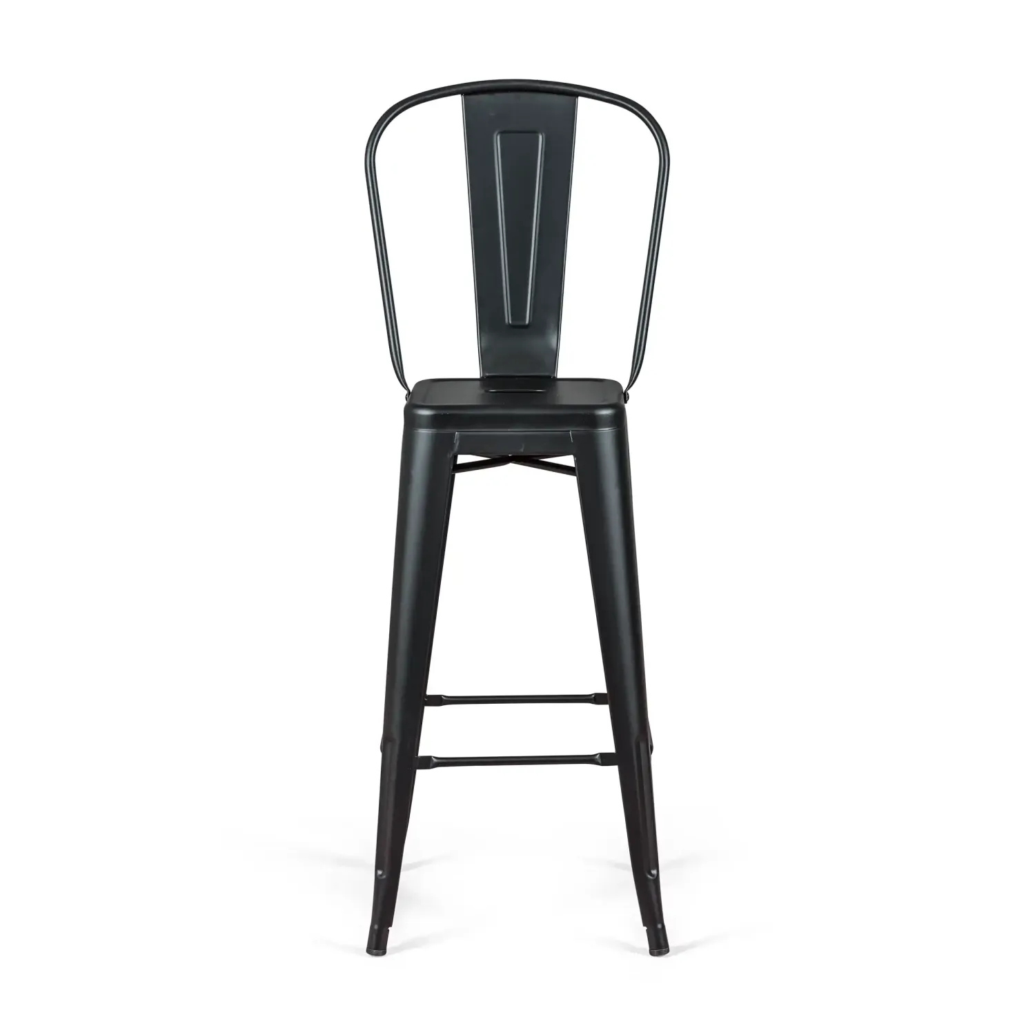 Bistro Tabouret industriel de style avec dossier - Tabourets industriels