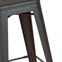 Bistro industrial stool Matt 76CM white - Industrial stools and chairs