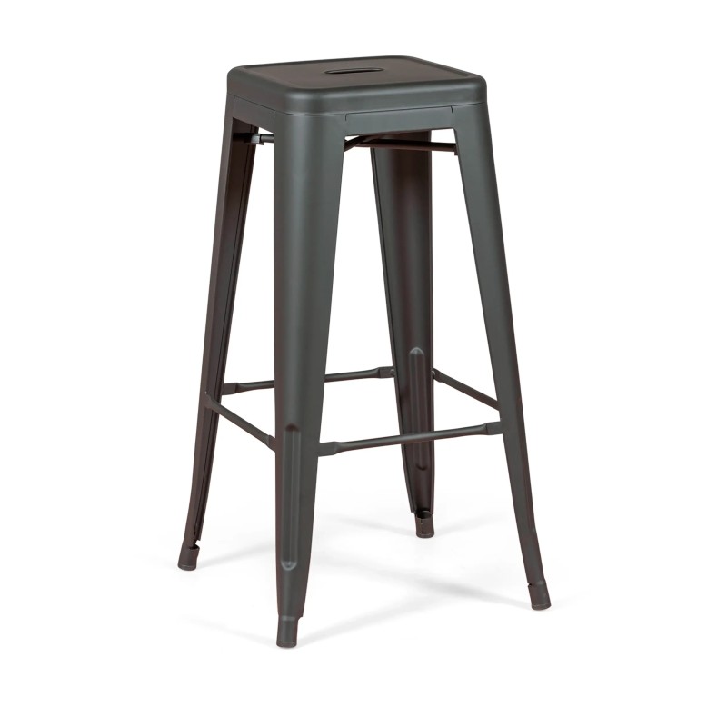 Bistro banco industrial Matt 76CM branco - Bancos e cadeiras industriais