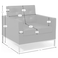 Canapé monoplace Venice en cuir véritable Florence Knoll Inspired Design