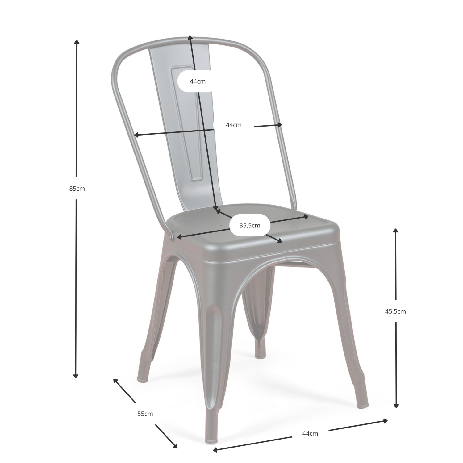 Silla industrial Bistro New Edition - Taburetes y sillas industriales
