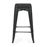 Stołek przemysłowy Bistro 66 cm | Stalowy, błyszczący lub matowy, do układania w stosy