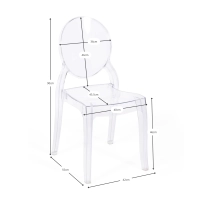 Chaise Louisiana transparente pour l'hôtellerie moderne - Meubles Concept