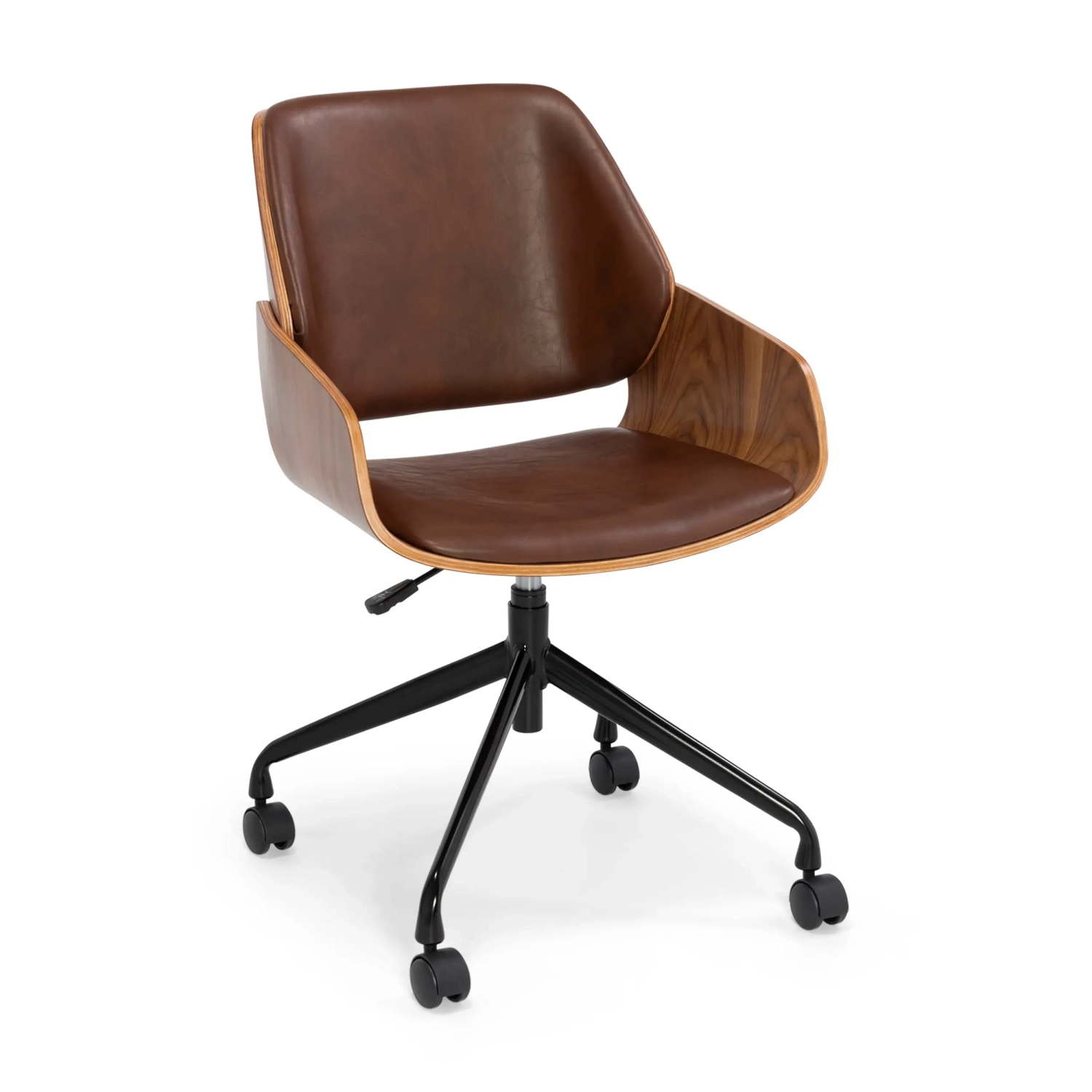 Fauteuil de bureau Cleveland Retro en simili cuir | Design vintage réglable