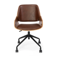 Fauteuil de bureau Cleveland Retro en simili cuir | Design vintage réglable