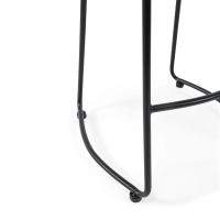 Tabouret de bar industriel Portland 66 cm | Bois d'orme massif et acier