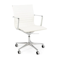 Fauteuil de bureau en cuir à dossier bas « Task Executive » | Fauteuil de bureau haut de gamme