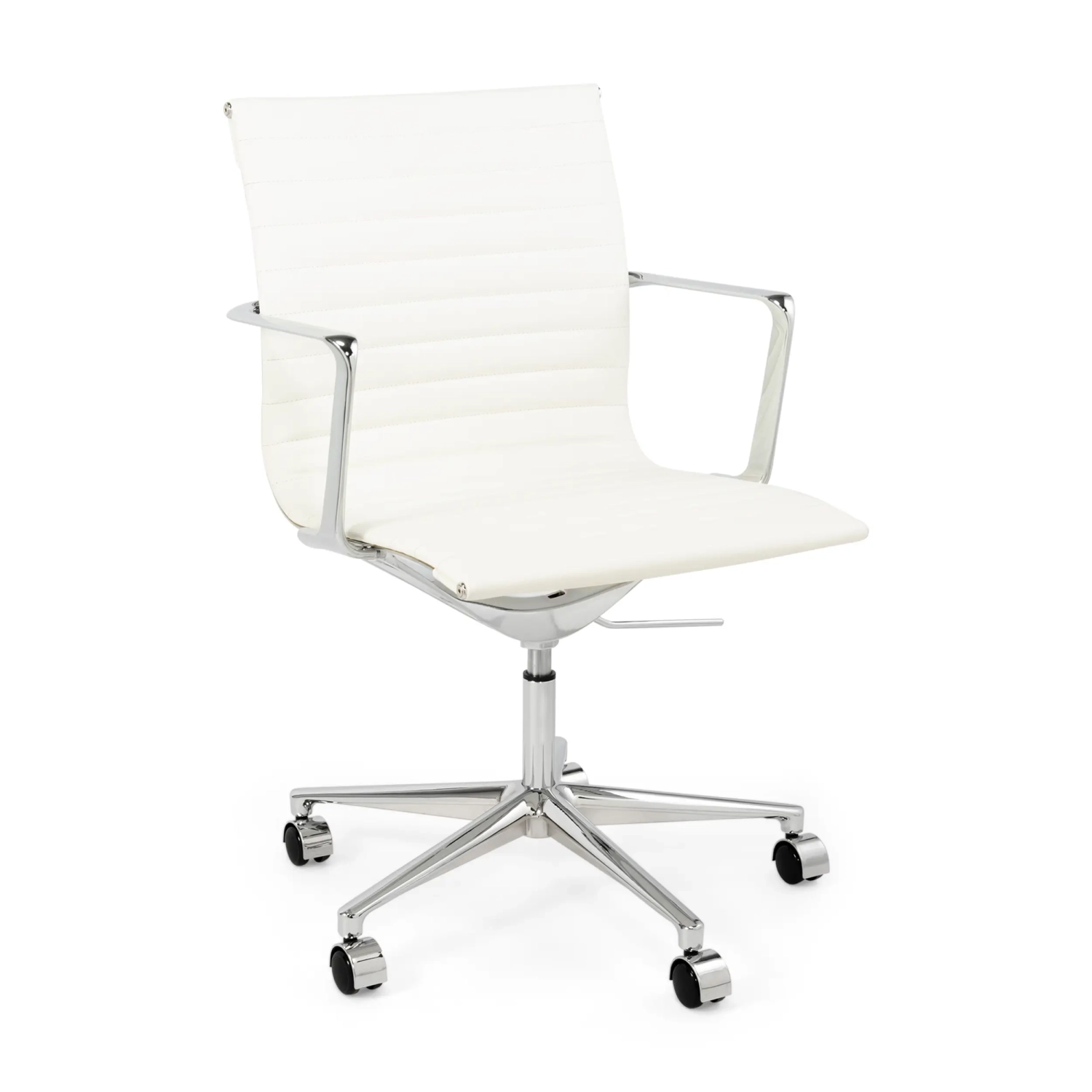 Fauteuil de bureau en cuir à dossier bas « Task Executive » | Fauteuil de bureau haut de gamme