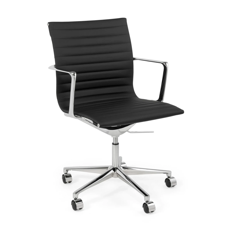 Fauteuil de bureau en cuir « Task Executive » à dossier bas | Fauteuil de bureau haut de gamme