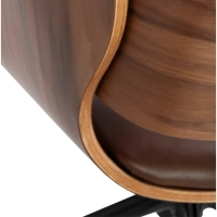 Fauteuil de bureau Cleveland Retro en simili cuir | Design vintage réglable