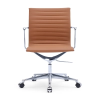 Fauteuil de bureau en cuir « Task Executive » à dossier bas | Fauteuil de bureau haut de gamme