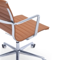 Fauteuil de bureau en cuir « Task Executive » à dossier bas | Fauteuil de bureau haut de gamme