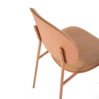 Chaise de salle à manger ergonomique empilable Carlotta | Chaise rembourrée moderne