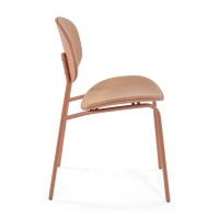 Chaise de salle à manger ergonomique empilable Carlotta | Chaise rembourrée moderne
