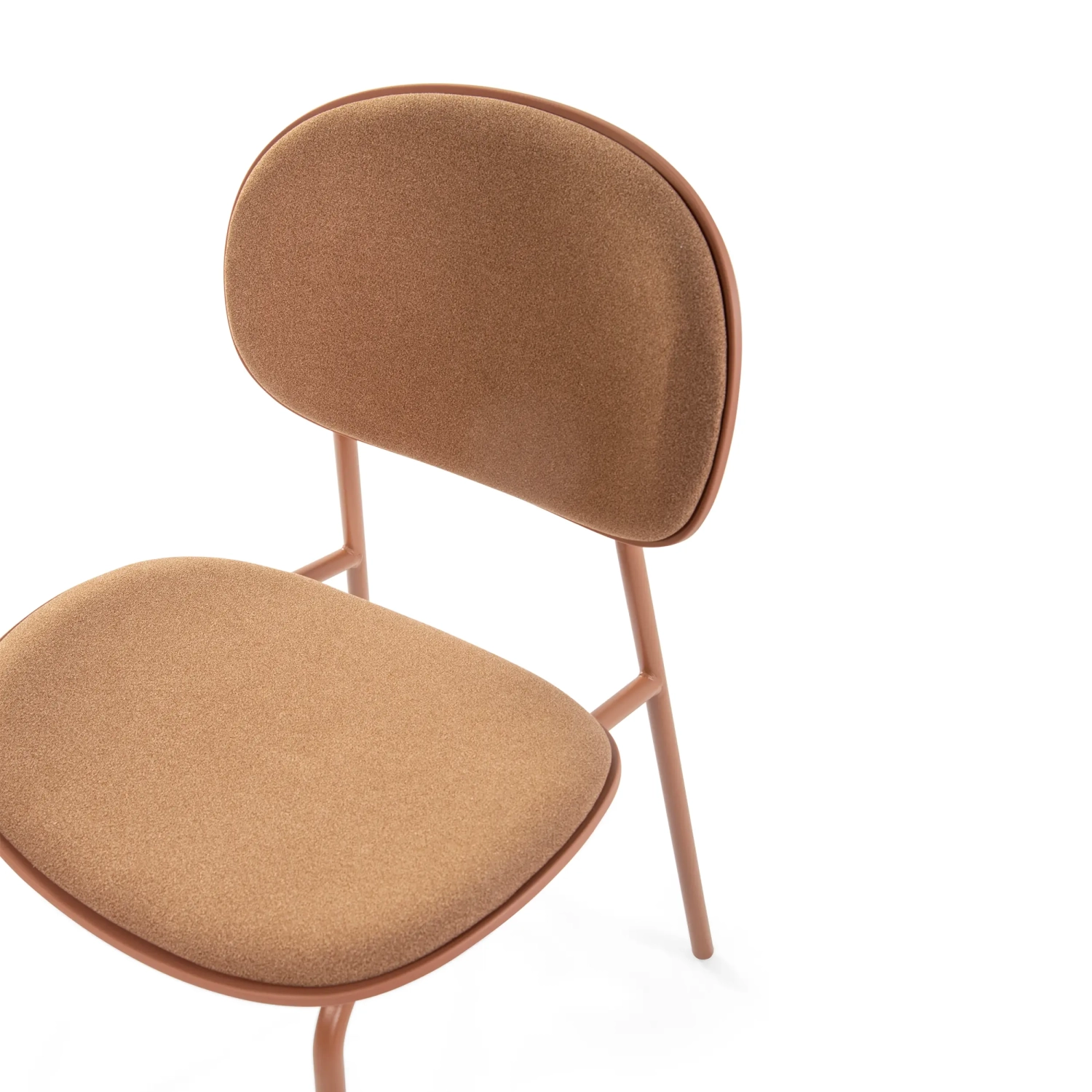 Chaise de salle à manger ergonomique empilable Carlotta | Chaise rembourrée moderne