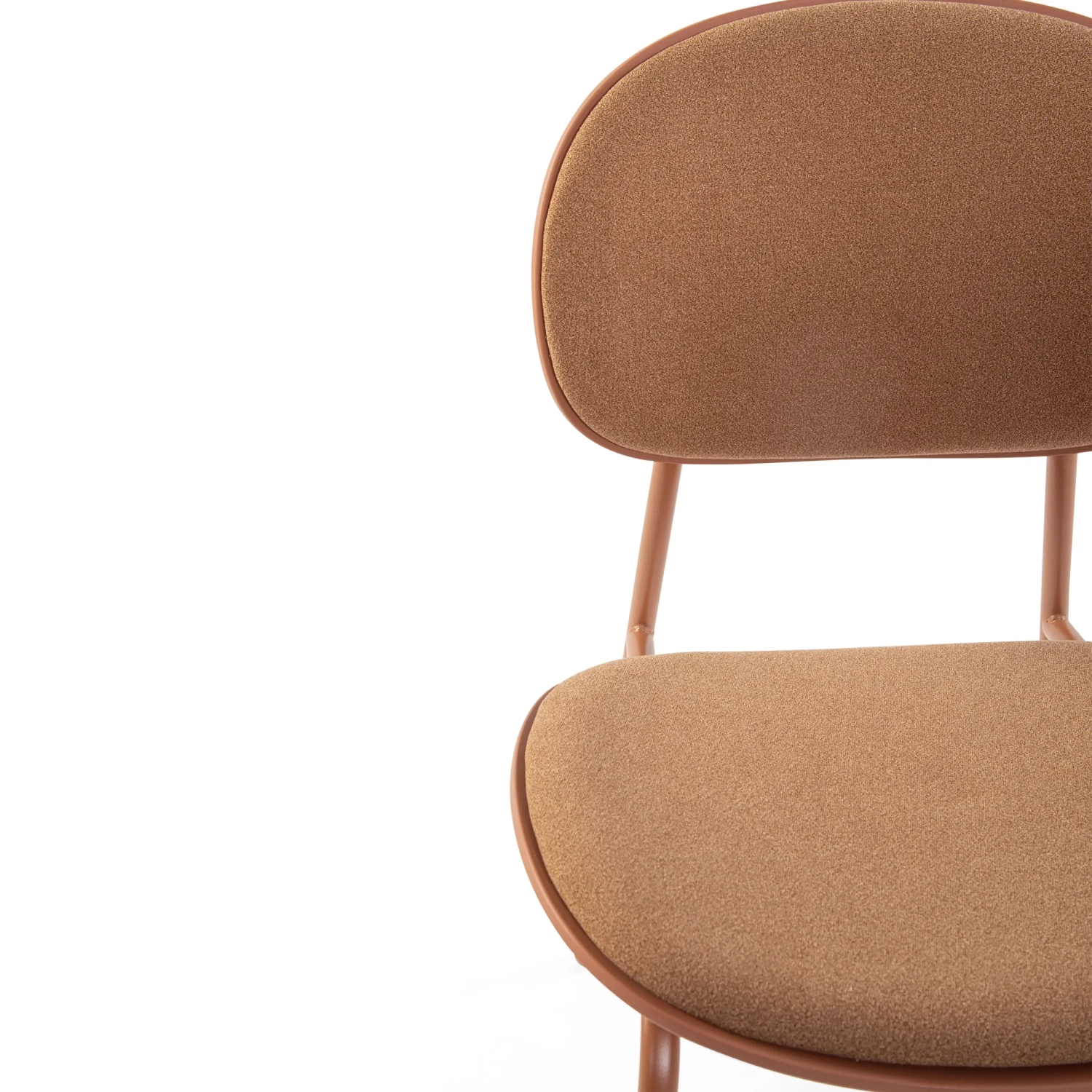 Chaise de salle à manger ergonomique empilable Carlotta | Chaise rembourrée moderne