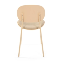 Chaise de salle à manger ergonomique empilable Carlotta | Chaise rembourrée moderne