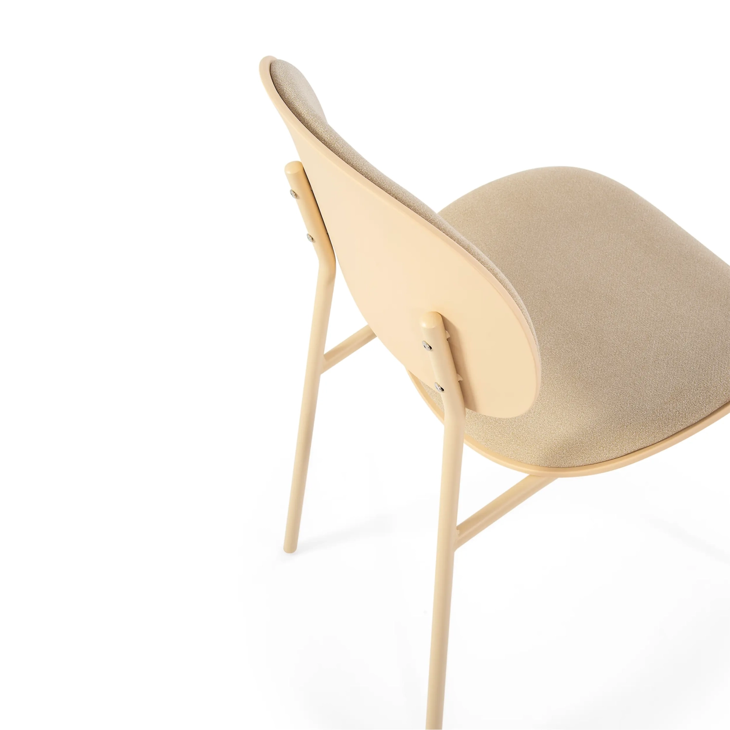 Chaise de salle à manger ergonomique empilable Carlotta | Chaise rembourrée moderne