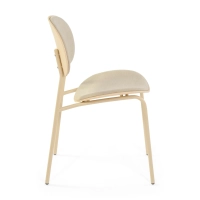 Chaise de salle à manger ergonomique empilable Carlotta | Chaise rembourrée moderne