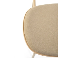 Chaise de salle à manger ergonomique empilable Carlotta | Chaise rembourrée moderne
