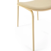 Chaise de salle à manger ergonomique empilable Carlotta | Chaise rembourrée moderne