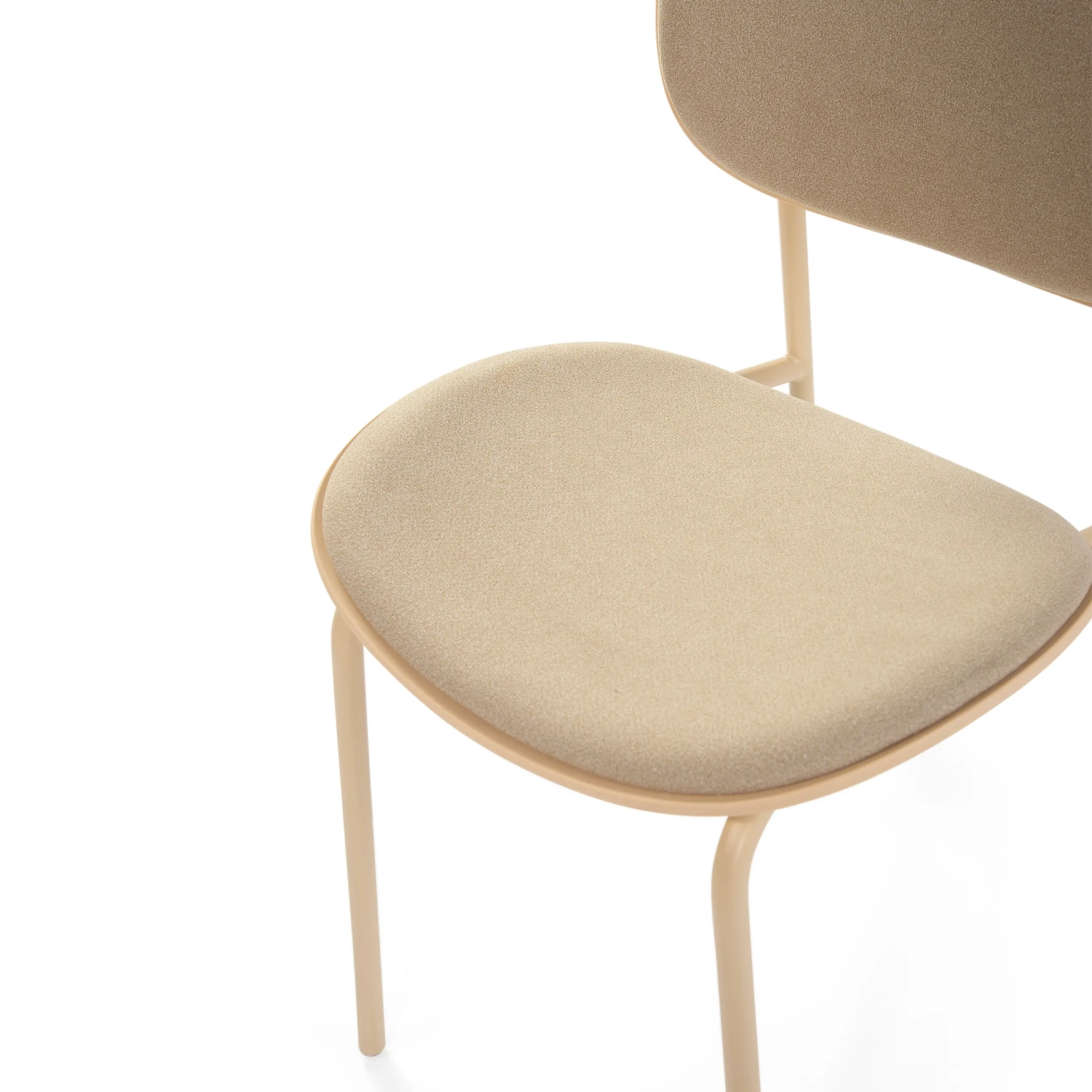 Chaise de salle à manger ergonomique empilable Carlotta | Chaise rembourrée moderne