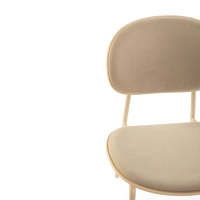 Chaise de salle à manger ergonomique empilable Carlotta | Chaise rembourrée moderne