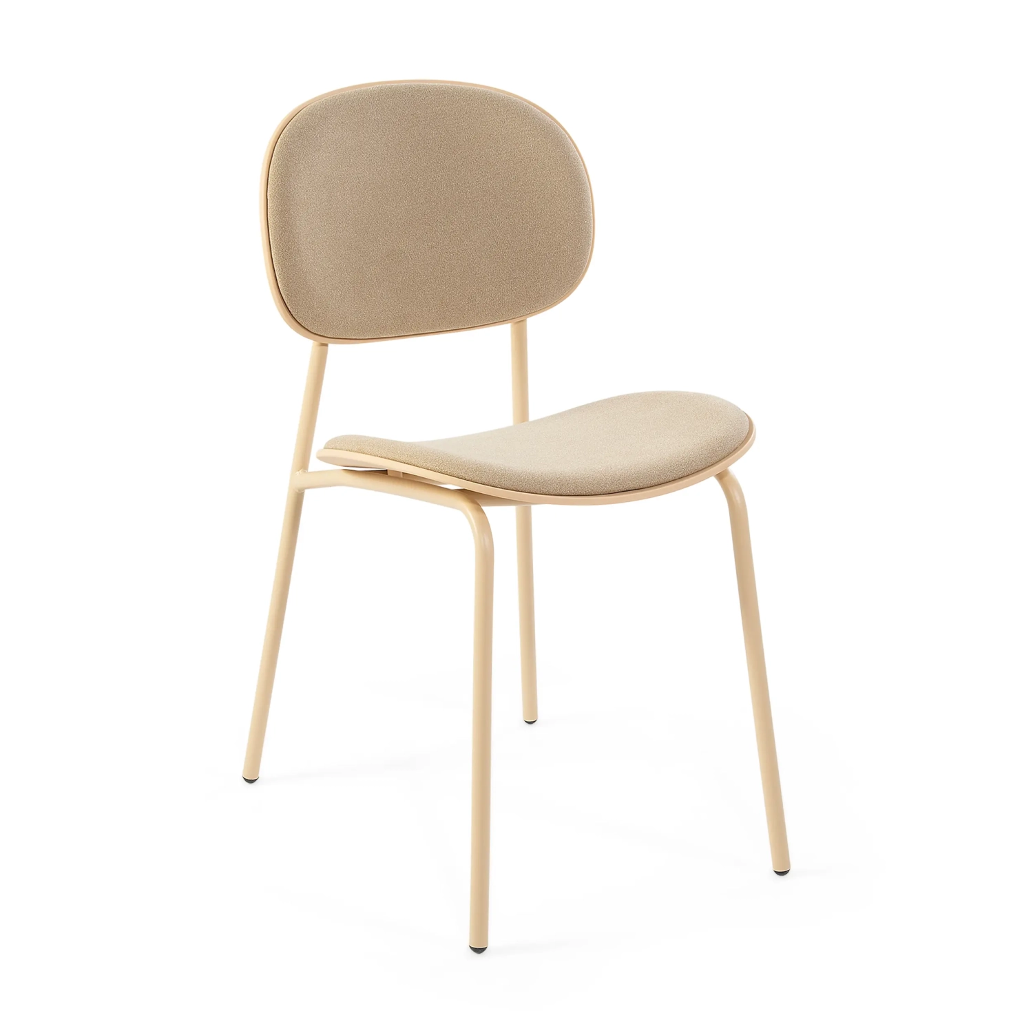 Chaise de salle à manger ergonomique empilable Carlotta | Chaise rembourrée moderne