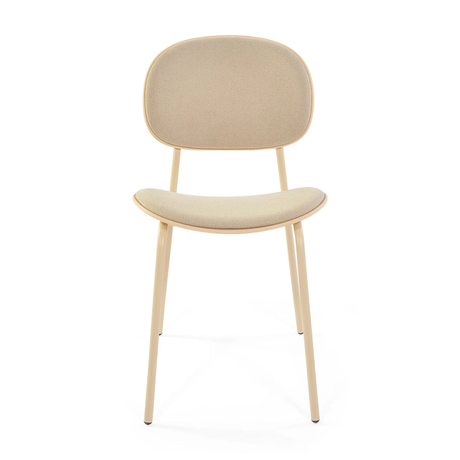 Chaise de salle à manger ergonomique empilable Carlotta | Chaise rembourrée moderne