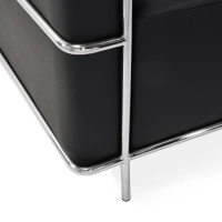 Fauteuil « Torino » en cuir italien | Structure en acier inoxydable